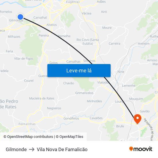 Gilmonde to Vila Nova De Famalicão map