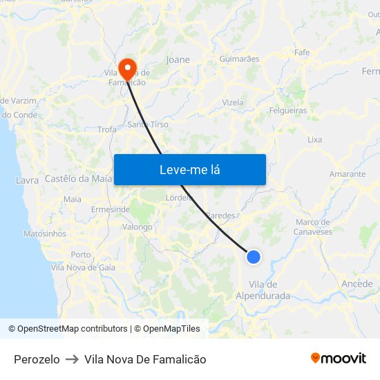 Perozelo to Vila Nova De Famalicão map