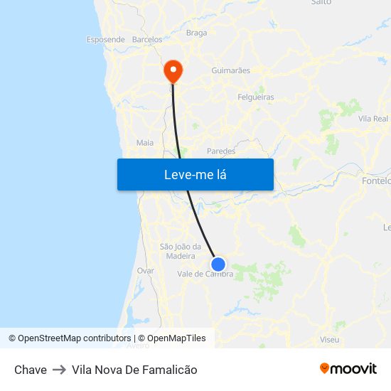 Chave to Vila Nova De Famalicão map