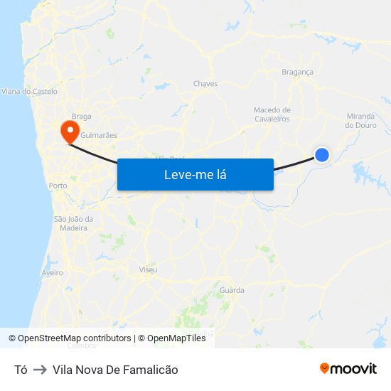 Tó to Vila Nova De Famalicão map
