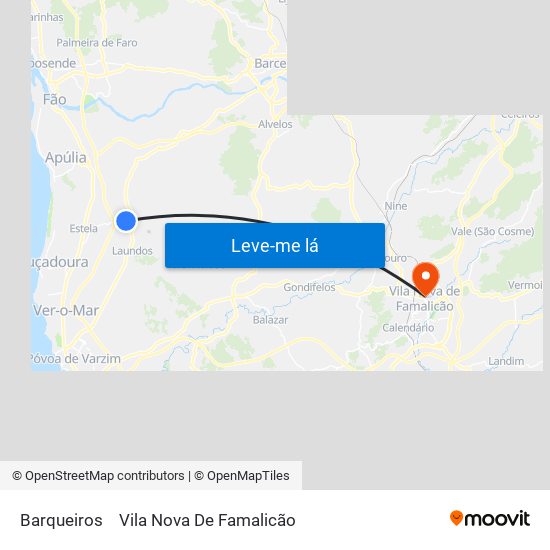 Barqueiros to Vila Nova De Famalicão map