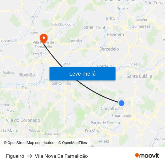 Figueiró to Vila Nova De Famalicão map