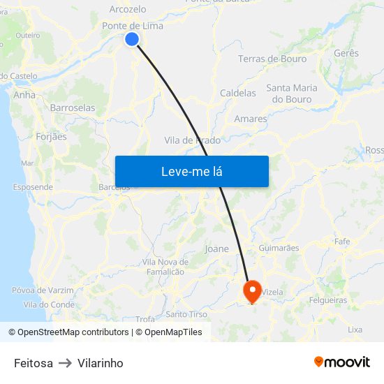Feitosa to Vilarinho map