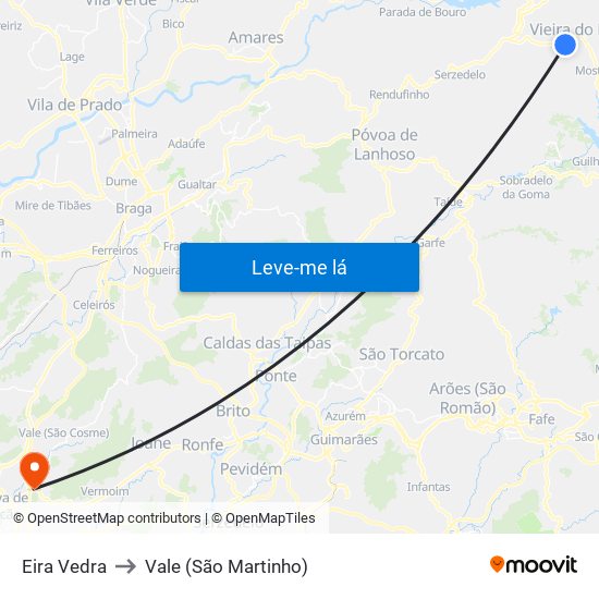 Eira Vedra to Vale (São Martinho) map