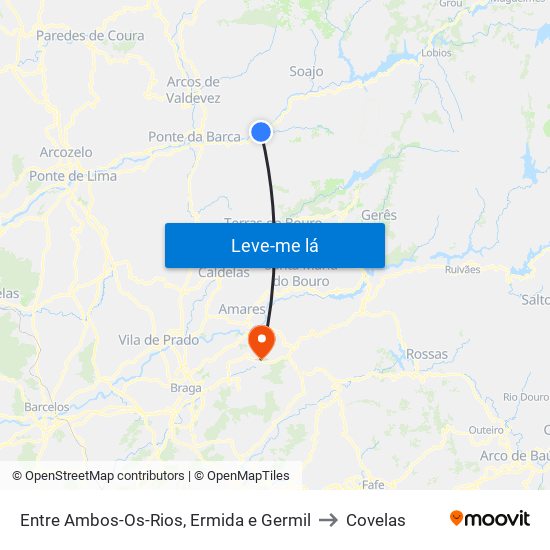 Entre Ambos-Os-Rios, Ermida e Germil to Covelas map