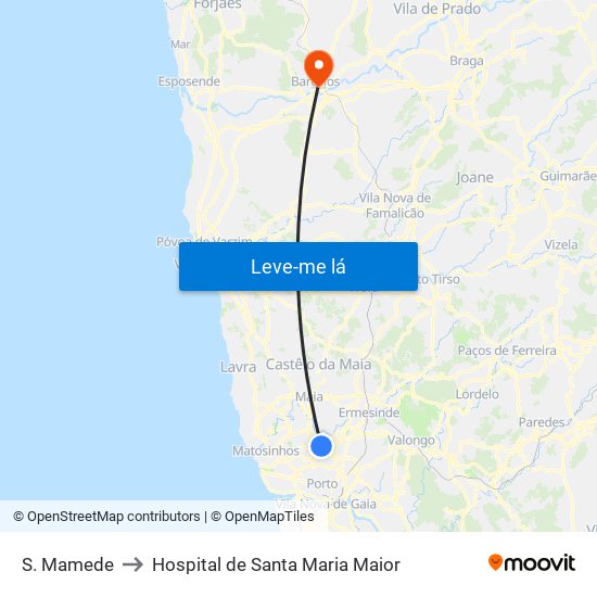 S. Mamede to Hospital de Santa Maria Maior map