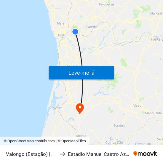 Valongo (Estação) | Presa to Estádio Manuel Castro Azevedo map