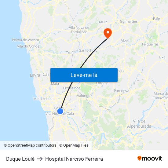 Duque Loulé to Hospital Narciso Ferreira map