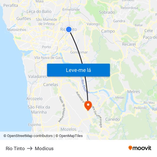 Rio Tinto to Modicus map