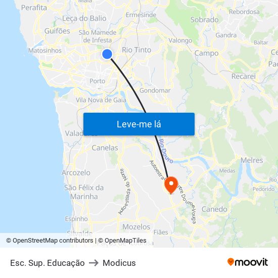 Esc. Sup. Educação to Modicus map