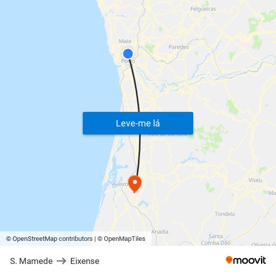 S. Mamede to Eixense map