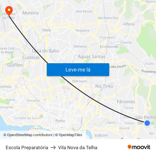 Escola Preparatória to Vila Nova da Telha map