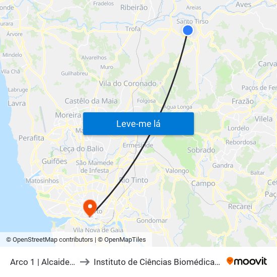 Arco 1 | Alcaide | R. Fernão Lopes to Instituto de Ciências Biomédicas Abel Salazar - Polo de Medicina map