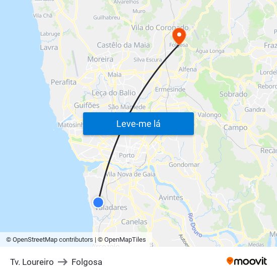 Tv. Loureiro to Folgosa map