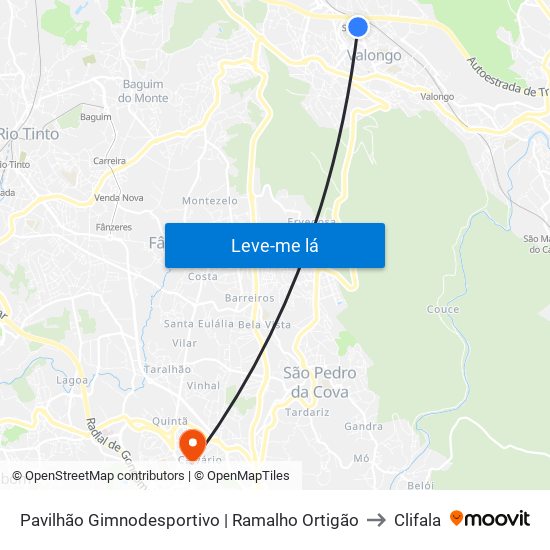 Pavilhão Gimnodesportivo | Ramalho Ortigão to Clifala map
