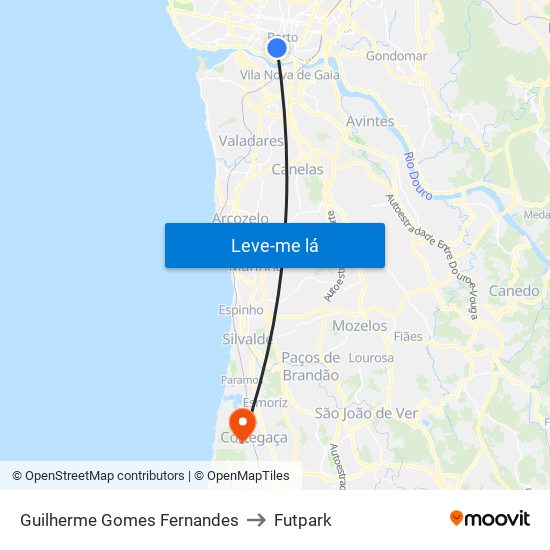 Guilherme Gomes Fernandes to Futpark map