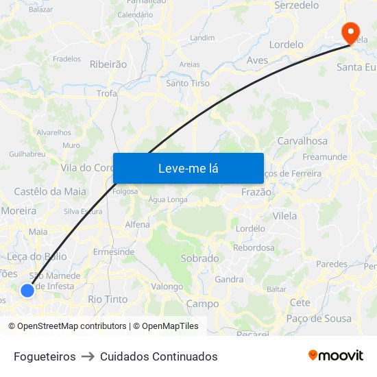 Fogueteiros to Cuidados Continuados map