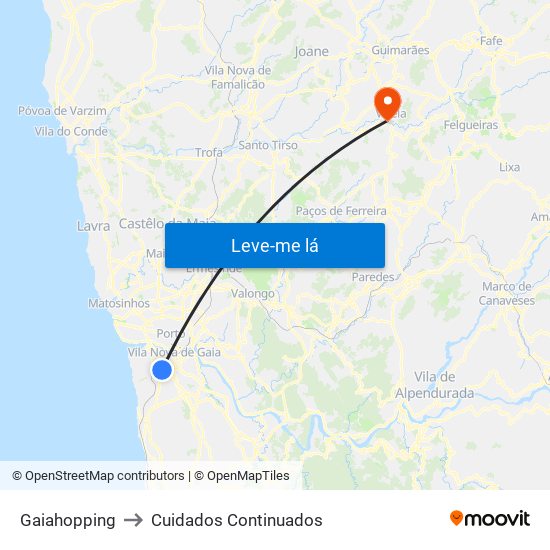 Gaiahopping to Cuidados Continuados map