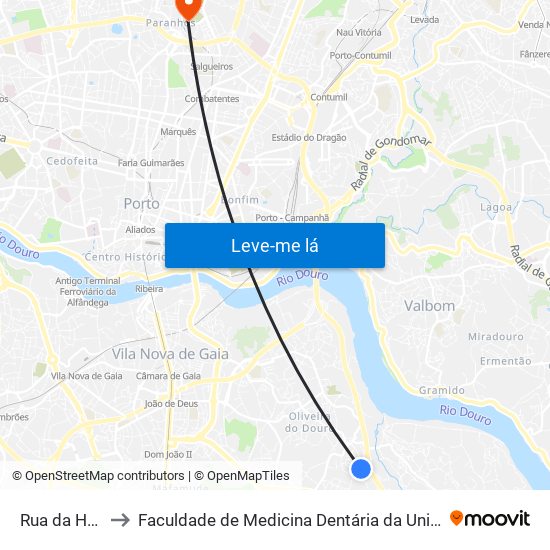 Rua da Herdade to Faculdade de Medicina Dentária da Universidade do Porto map