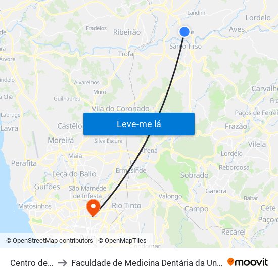 Centro de Saúde to Faculdade de Medicina Dentária da Universidade do Porto map