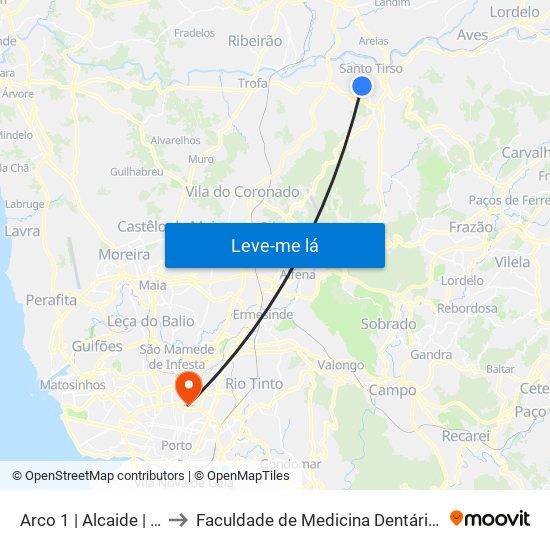 Arco 1 | Alcaide | R. Fernão Lopes to Faculdade de Medicina Dentária da Universidade do Porto map