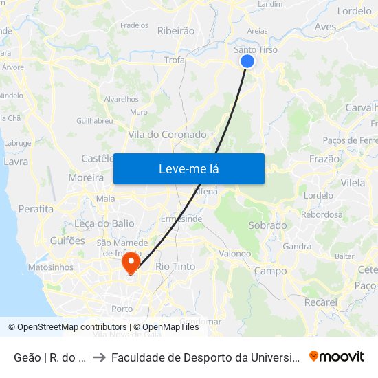 Geão | R. do Juncal to Faculdade de Desporto da Universidade do Porto map