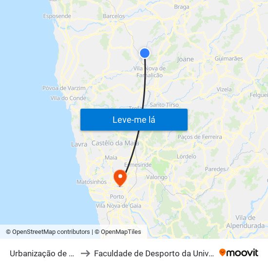Urbanização de Vilar d'Este to Faculdade de Desporto da Universidade do Porto map