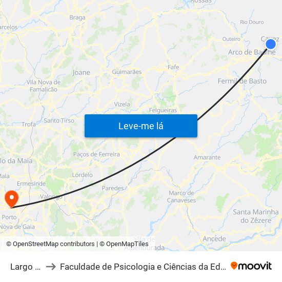 Largo da Feira to Faculdade de Psicologia e Ciências da Educação da Universidade do Porto map