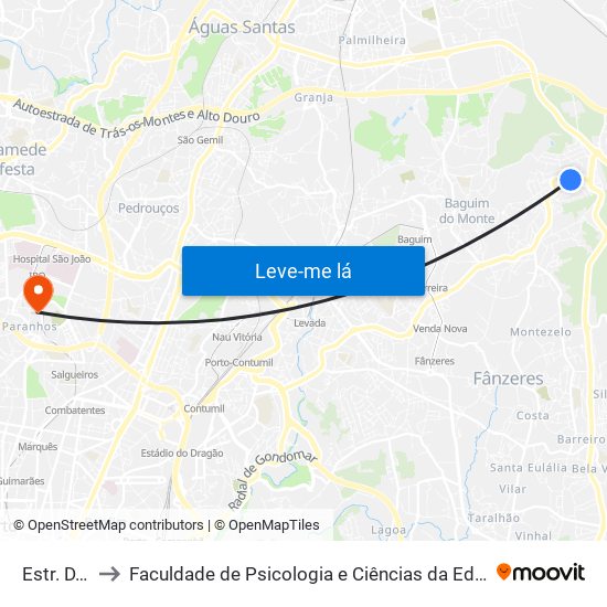 Estr. D. Miguel to Faculdade de Psicologia e Ciências da Educação da Universidade do Porto map