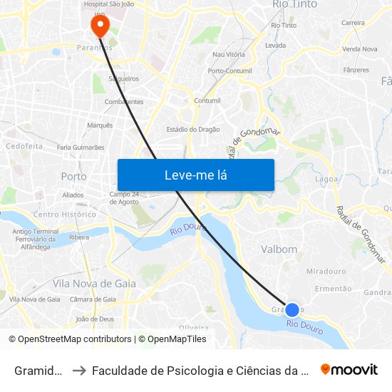 Casa Branca de Gramido to Faculdade de Psicologia e Ciências da Educação da Universidade do Porto map