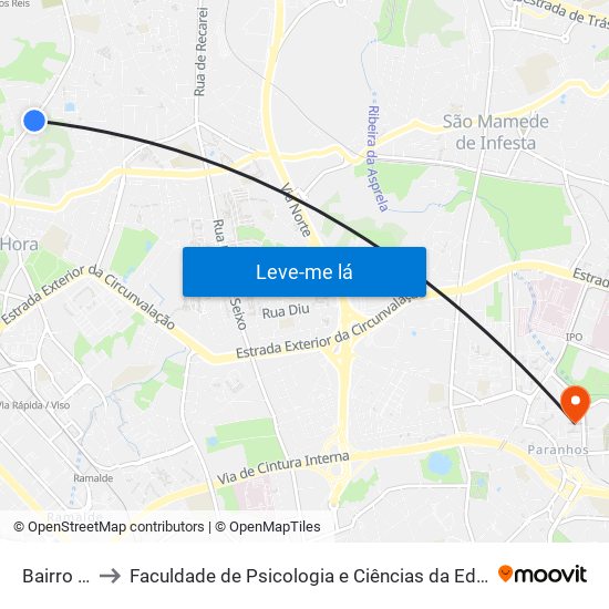 Bairro S. Gens to Faculdade de Psicologia e Ciências da Educação da Universidade do Porto map