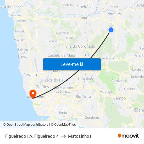 Figueiredo | A. Figueiredo 4 to Matosinhos map