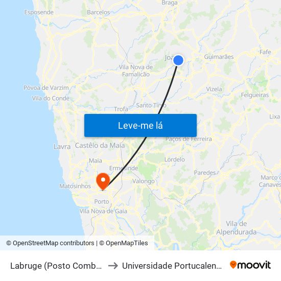 Labruge (Posto Combustível) | Monte do Rio to Universidade Portucalense Infante Dom Henrique map
