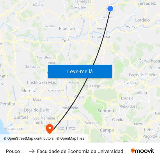 Pouco Siso to Faculdade de Economia da Universidade do Porto map
