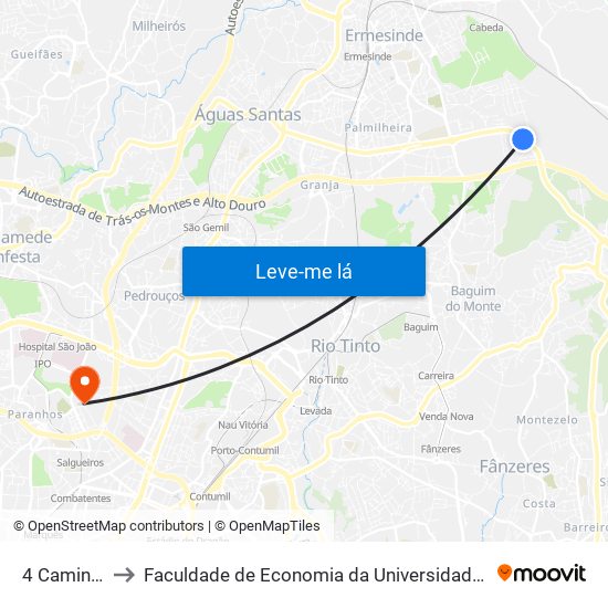 4 Caminhos to Faculdade de Economia da Universidade do Porto map