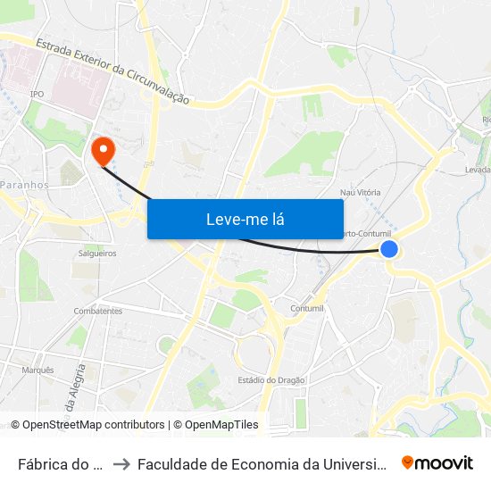 Fábrica do Cobre to Faculdade de Economia da Universidade do Porto map