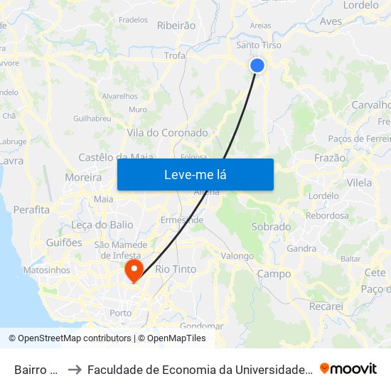 Bairro Alto to Faculdade de Economia da Universidade do Porto map