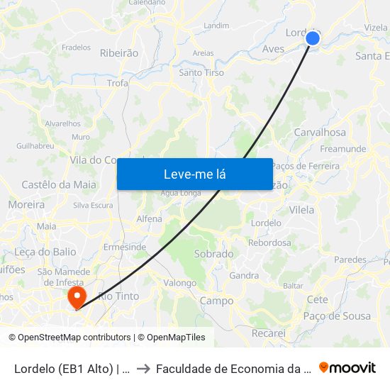 Lordelo (EB1 Alto) | Travessa do Alto to Faculdade de Economia da Universidade do Porto map