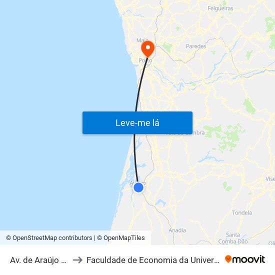 Av. de Araújo e Silva A to Faculdade de Economia da Universidade do Porto map