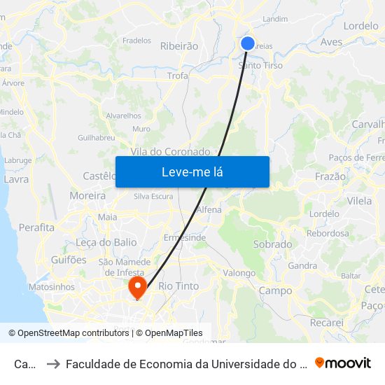Casal to Faculdade de Economia da Universidade do Porto map