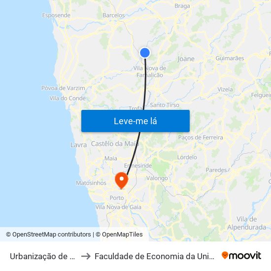 Urbanização de Vilar d'Este to Faculdade de Economia da Universidade do Porto map