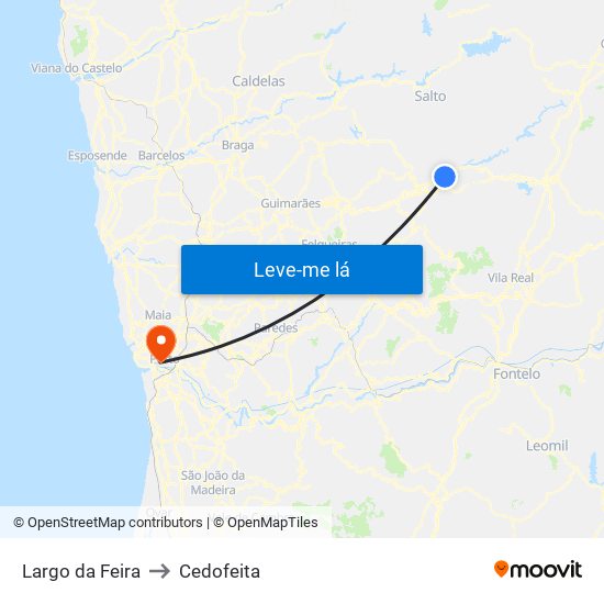 Largo da Feira to Cedofeita map