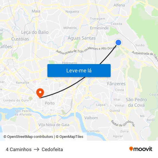 4 Caminhos to Cedofeita map