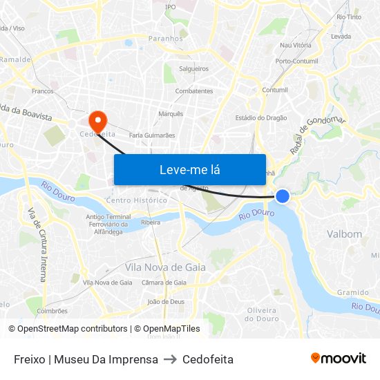 Freixo | Museu Da Imprensa to Cedofeita map