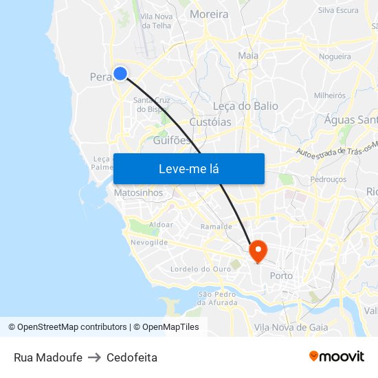 Rua Madoufe to Cedofeita map