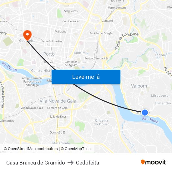 Casa Branca de Gramido to Cedofeita map