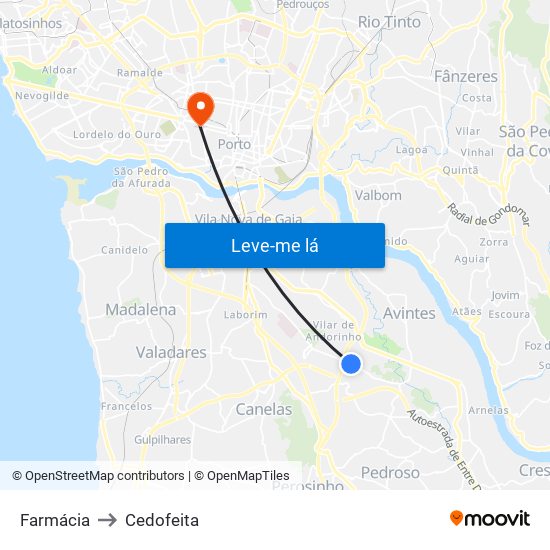 Farmácia to Cedofeita map
