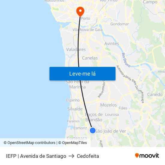 IEFP to Cedofeita map