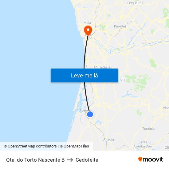 Qta. do Torto Nascente B to Cedofeita map