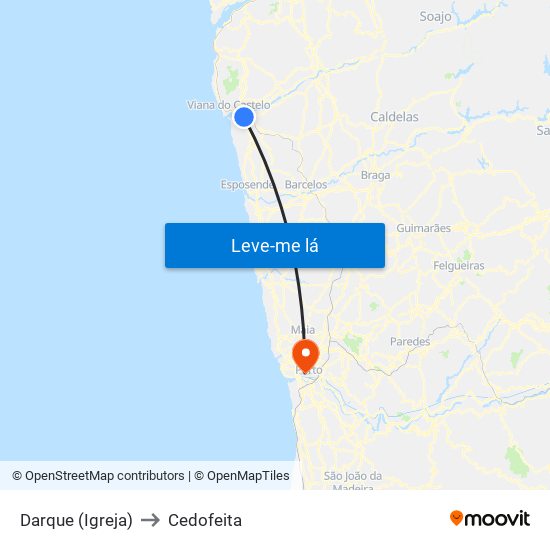 Darque (Igreja) to Cedofeita map